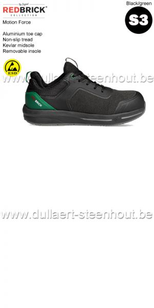 Redbrick Motion - Force S3 Chaussures de sécurité - noir/vert