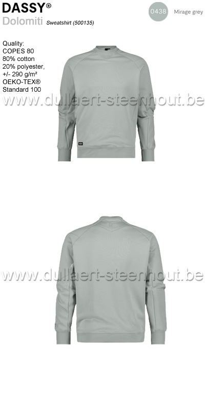 DASSY® Dolomiti (500135) Sweat-shirt - GRIS MIRAGE