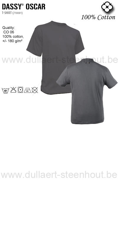 Dassy Oscar (710001) T-shirt gris - qualité professionnelle