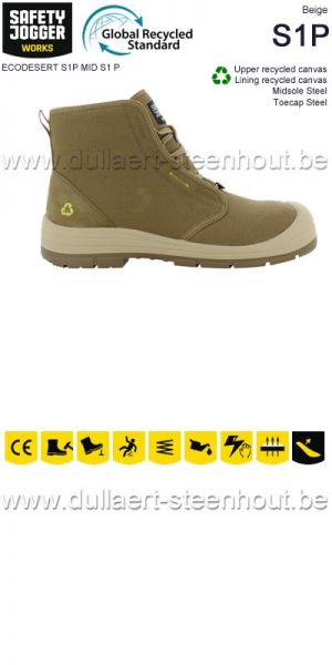 SAFETY JOGGER ECODESERT S1P MID CHAUSSURES DE S2CURIT2 - BEIGE