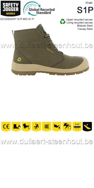 SAFETY JOGGER ECODESERT S1P MID CHAUSSURES DE S2CURIT2 - KHAKI