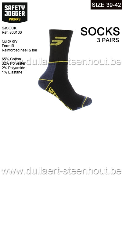Safety Jogger - Lot de 3 paires de chaussettes de travail - SJSOCK - 39/42